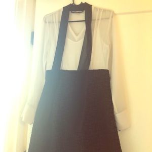 Black&White Cocktail Dress w Bow. Karl Lagerfeld